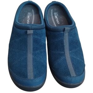 Women's Easy Spirit Explore 24 Blue Suede Casual Clogs Size 7